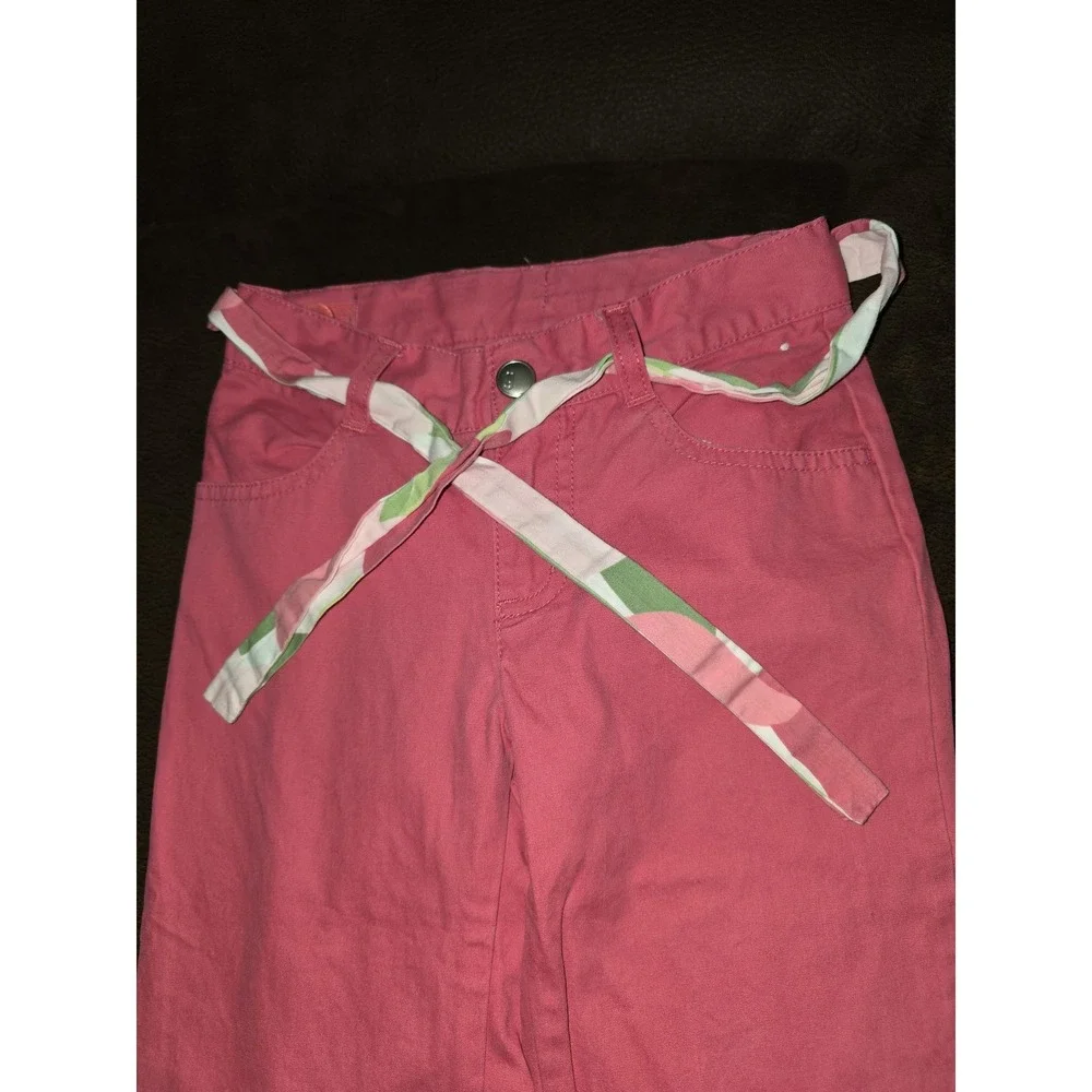 Gymboree tulip garden belted capris Easter pants‎ size 6 slim